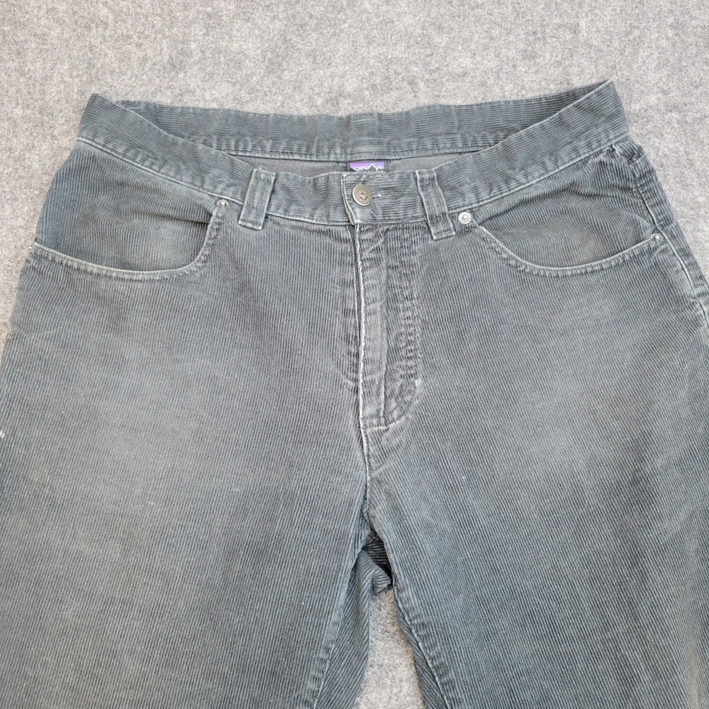 Patagonia Pants Mens 32R Dark Gray Corduroy Mid Rise Straight Leg Preppy Y2K - Picture 4 of 11